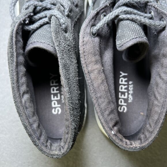 Sperry Crest Knoll  High Top Sneaker Chukka Womens 7.5 Canvas Gray Lace Up - Picture 11 of 13